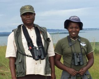 Ugandan Bird Guides Ibrah and Prossy